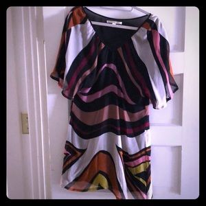 Jenny Han patterned silk dress, lined.